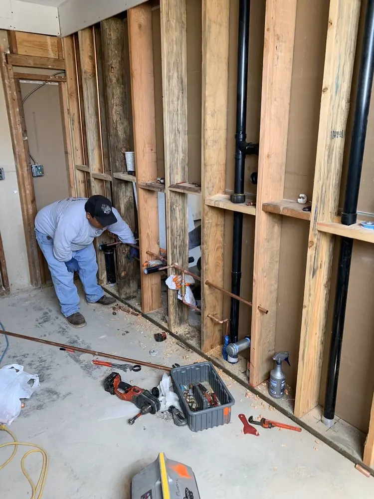 Commercial rough-in plumbing for Water Heater Replacement in Long Beach